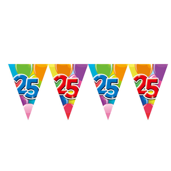 Bunting PET 10m - 2-side print - flagsize 20x30cm -  '25'