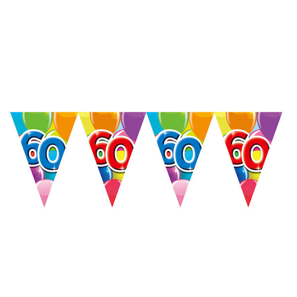 Bunting PET 10m - 2-side print - flagsize 20x30cm -  '60'
