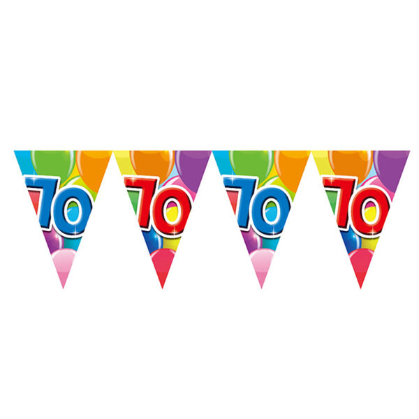 Bunting PET 10m - 2-side print - flagsize 20x30cm -  '70'