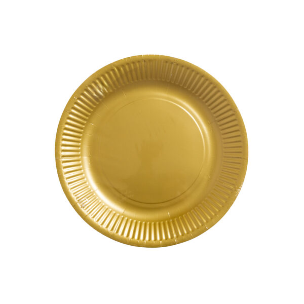 16 Paper plates 23cm FSC - Gold
