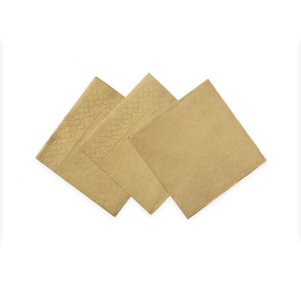 20 Napkins 3-ply 24x24cm FSC - Champagne