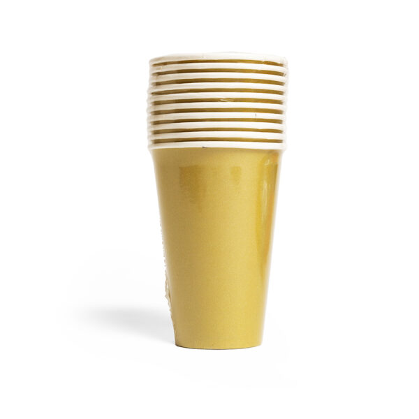 10 Paper cups 350ml FSC - Gold