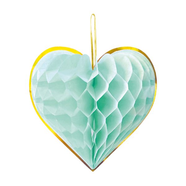 4 Honeycombs Paper astd 23cm - Watercolors Hearts - Image 4
