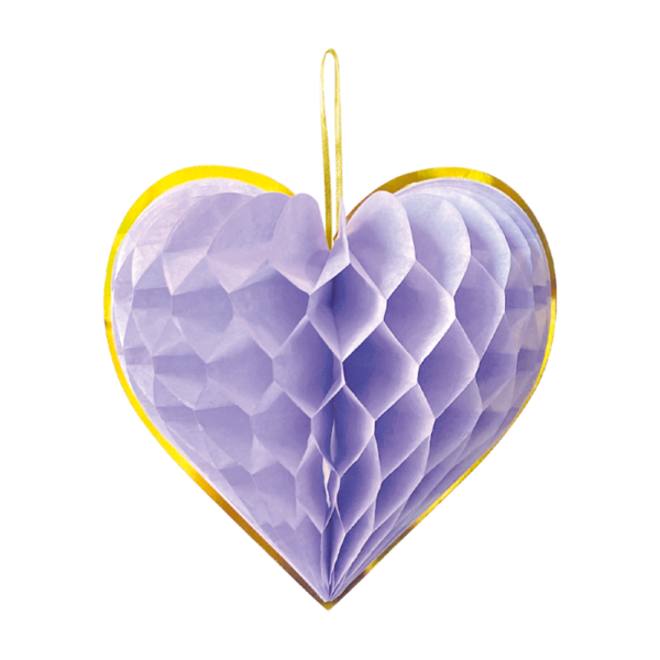 4 Honeycombs Paper astd 23cm - Watercolors Hearts - Image 3