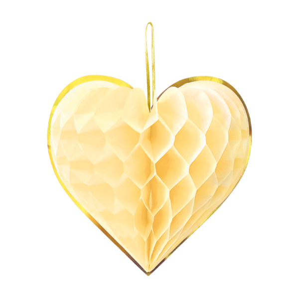 4 Honeycombs Paper astd 23cm - Watercolors Hearts - Image 2