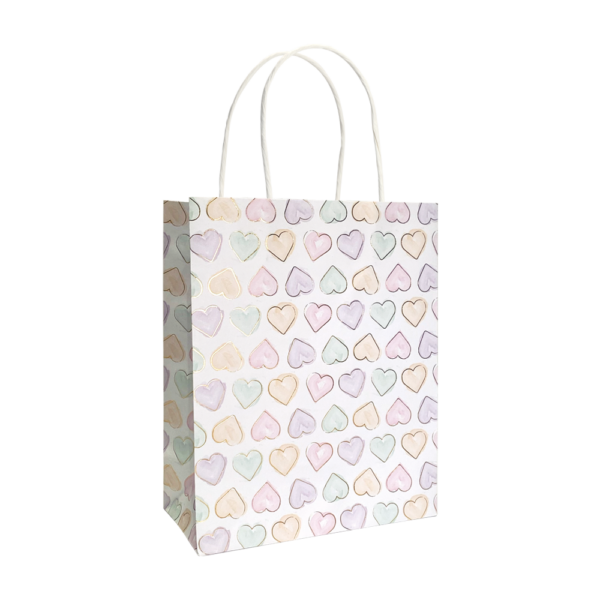 Giftbag Paper 170x80x210mm - Watercolors Hearts