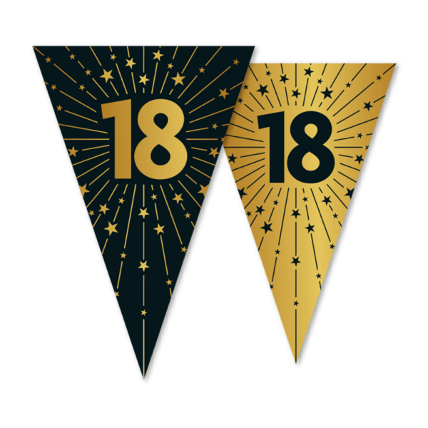 Bunting PET 10m - 2-side print - flagsize 20x30cm - '18' Golden Celebrations
