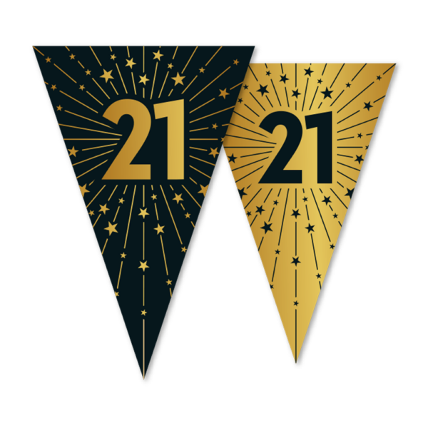 Bunting PET 10m - 2-side print - flagsize 20x30cm - '21' Golden Celebrations