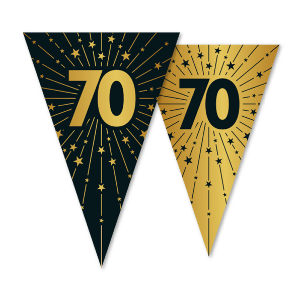 Bunting PET 10m - 2-side print - flagsize 20x30cm - '70' Golden Celebrations