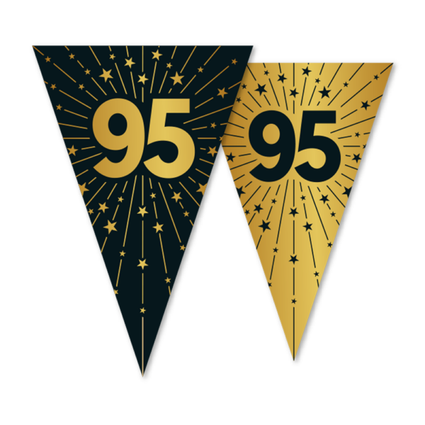 Bunting PET 10m - 2-side print - flagsize 20x30cm - '95' Golden Celebrations