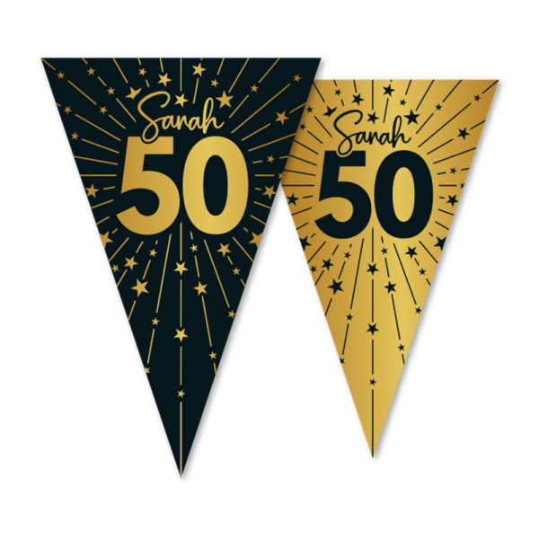 Bunting PET 10m - 2-side print - flagsize 20x30cm - Sarah Golden Celebrations