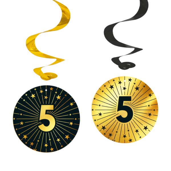4 Swirls - '5' Golden Celebrations
