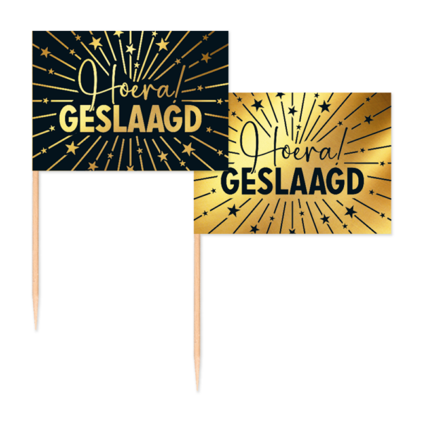 50 Flag picks - Hoera Geslaagd Golden Celebrations