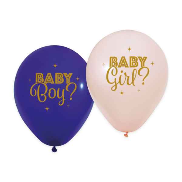 8 balloons 12'' 2 sided Helium - Gender Reveal