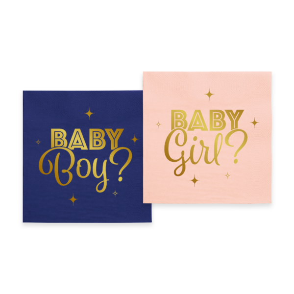 20 Napkins 33x33cm - Gender Reveal
