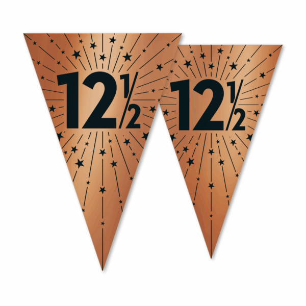 Bunting PET 10m - 2-side print - flagsize 20x30cm - '12,5' copper