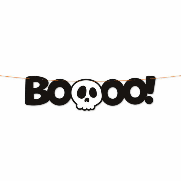 Letterbanner Booo 2m - Halloween Boo