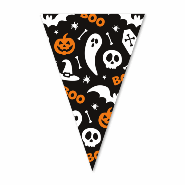 Bunting PET 10 m flags 20x30cm - Halloween Boo