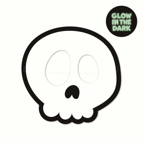 2 Die-cut masks - Glow in the dark - Halloween Boo
