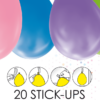 20 Balloon stick ups