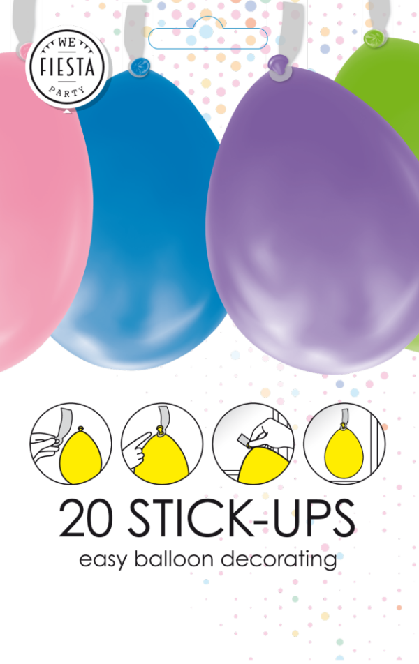 20 Balloon stick ups