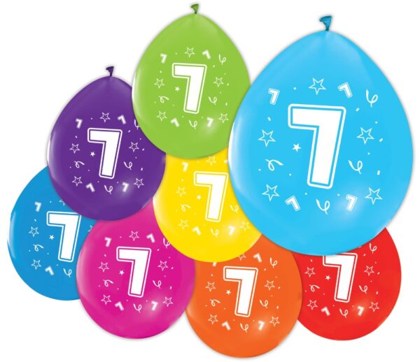 8 Balloons 12" 2-sides print '7'