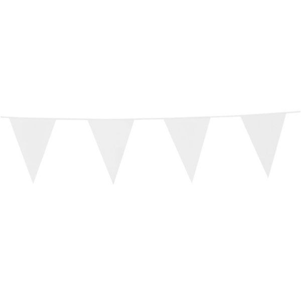 Bunting PE 10m white size flags: 20x30cm - Image 2