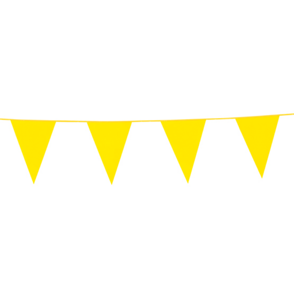 Bunting PE 10m yellow size flags: 20x30cm - Image 2