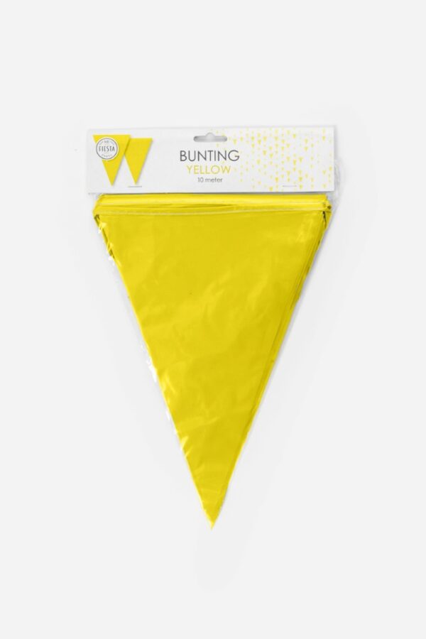 Bunting PE 10m yellow size flags: 20x30cm