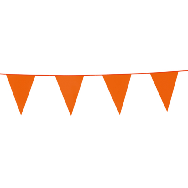 Bunting PE 10m orange size flags: 20x30cm - Image 2
