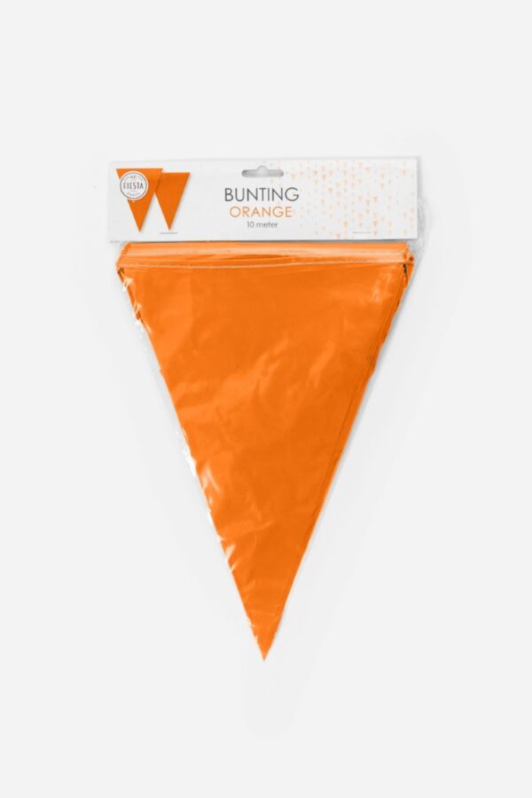 Bunting PE 10m orange size flags: 20x30cm