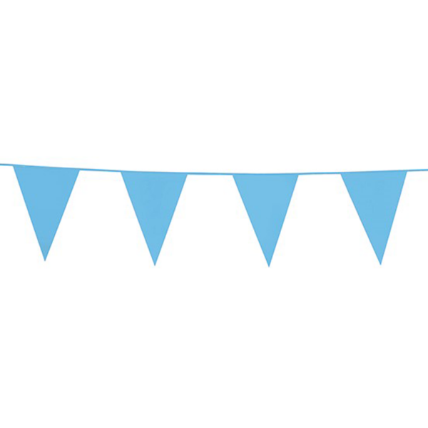 Bunting PE 10m baby blue size flags: 20x30cm - Image 2
