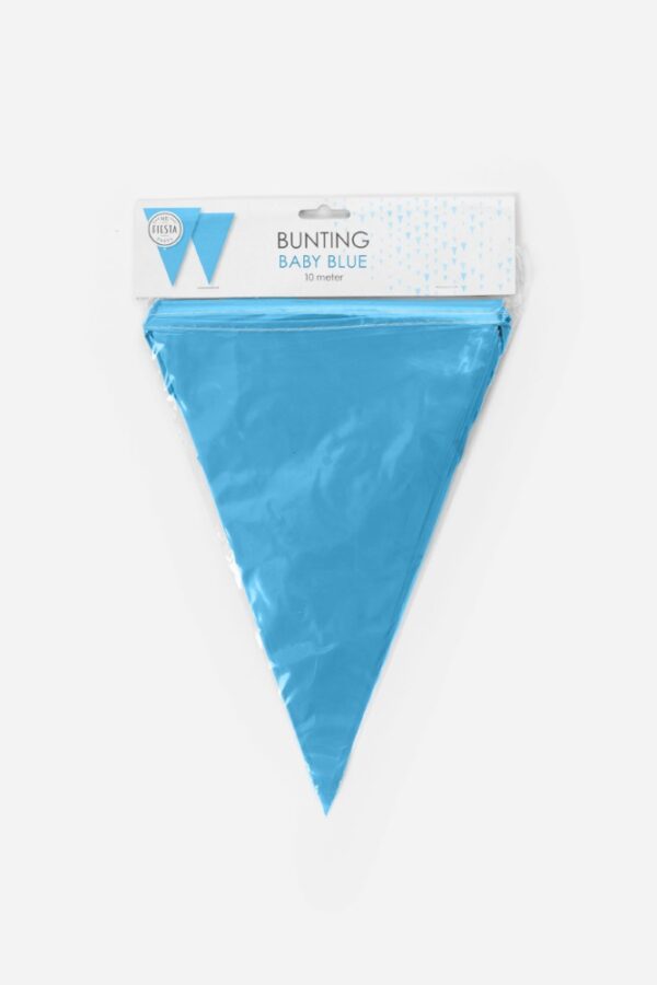 Bunting PE 10m baby blue size flags: 20x30cm