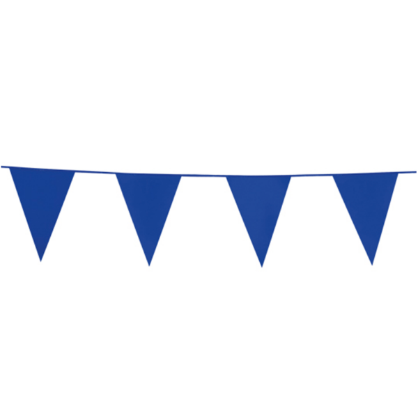 Bunting PE 10m blue size flags: 20x30cm - Image 2