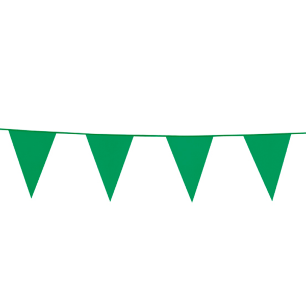 Bunting PE 10m green size flags: 20x30cm - Image 2