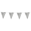 Bunting Metallic 10m silver size flags: 20x30cm - Image 2