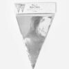 Bunting Metallic 10m silver size flags: 20x30cm