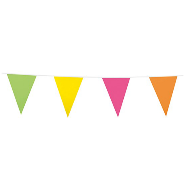 Bunting PE 10m multicolour size flags: 20x30cm - Image 2