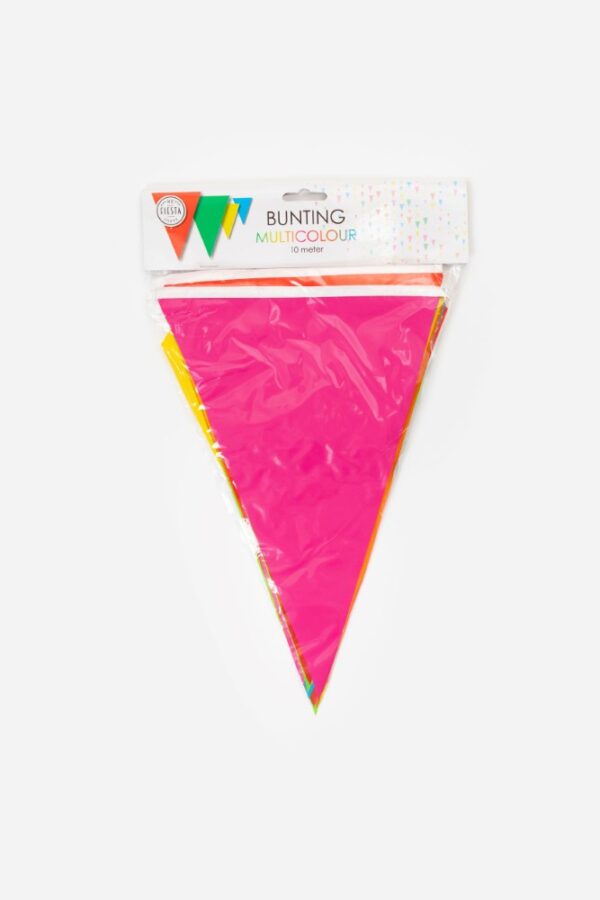 Bunting PE 10m multicolour size flags: 20x30cm
