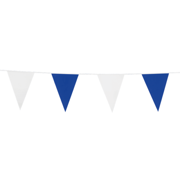 Bunting PE 10m blue/white size flags: 20x30cm - Image 2