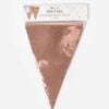 Bunting Metallic 10m rose gold size flags: 20x30cm