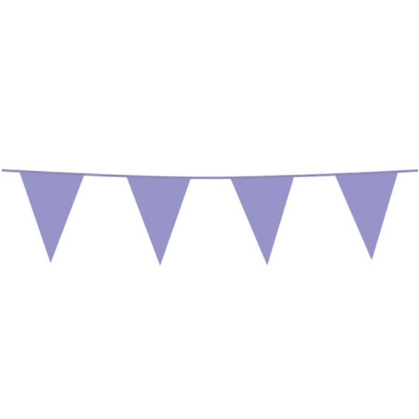Bunting PE 10m lilac size flag: 20x30cm - Image 2