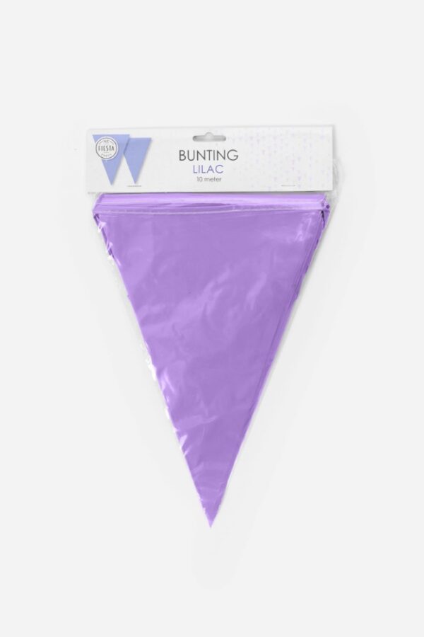 Bunting PE 10m lilac size flag: 20x30cm
