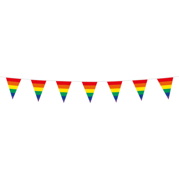 Bunting PE 3m rainbow size flags: 10x 15cm - Image 2