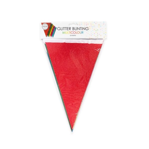 Bunting Glitter 6m multicolor flagsize 20x30cm - Image 2