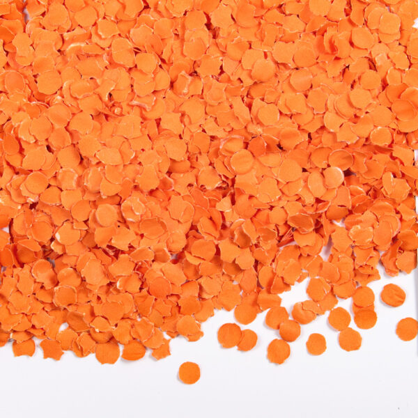 Confetti 100 gram round 1cm orange