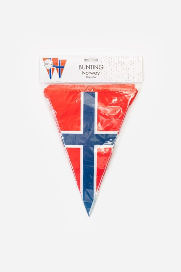 Bunting PE 10m Norway size flags: 20x30cm - Image 2