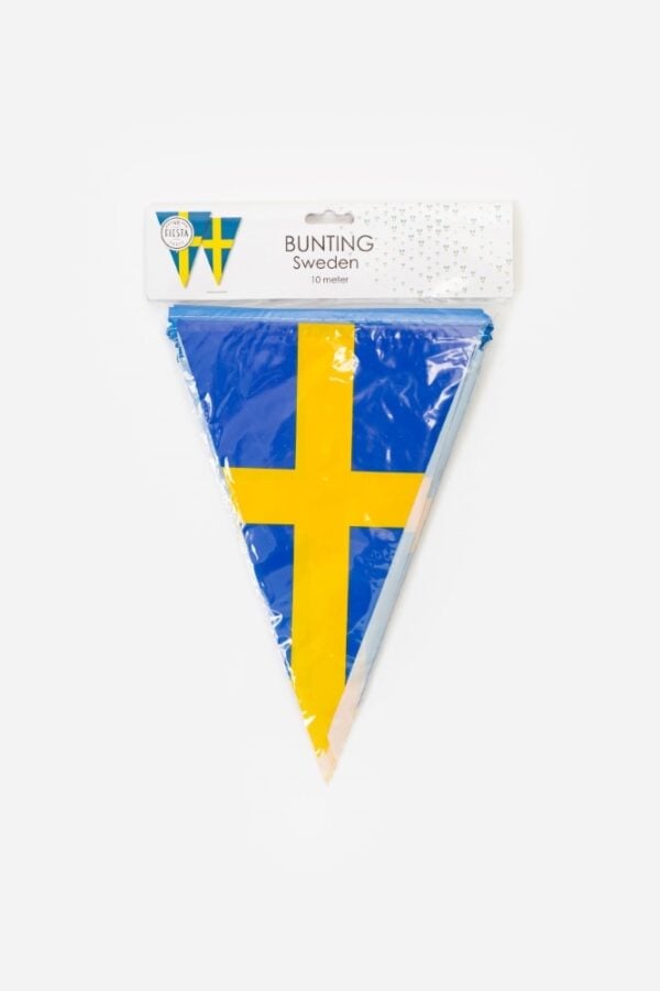 Bunting PE 10m Sweden size flags: 20x30cm - Image 2