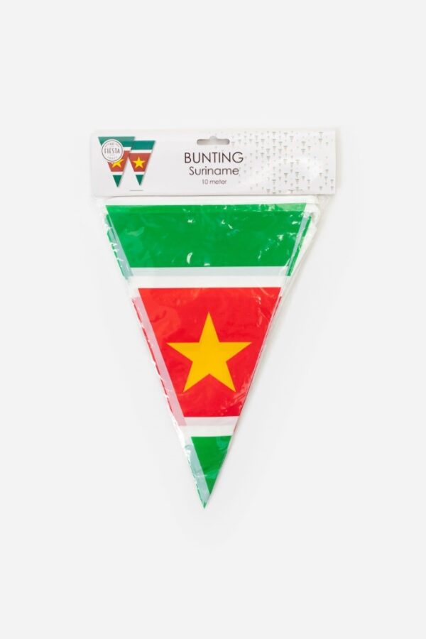 Bunting PE 10m Suriname size flags: 20x30cm - Image 2