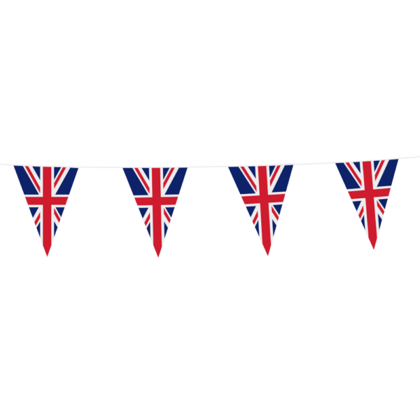 Bunting PE 10m Union Jack size flags: 20x30cm
